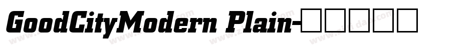 GoodCityModern Plain字体转换